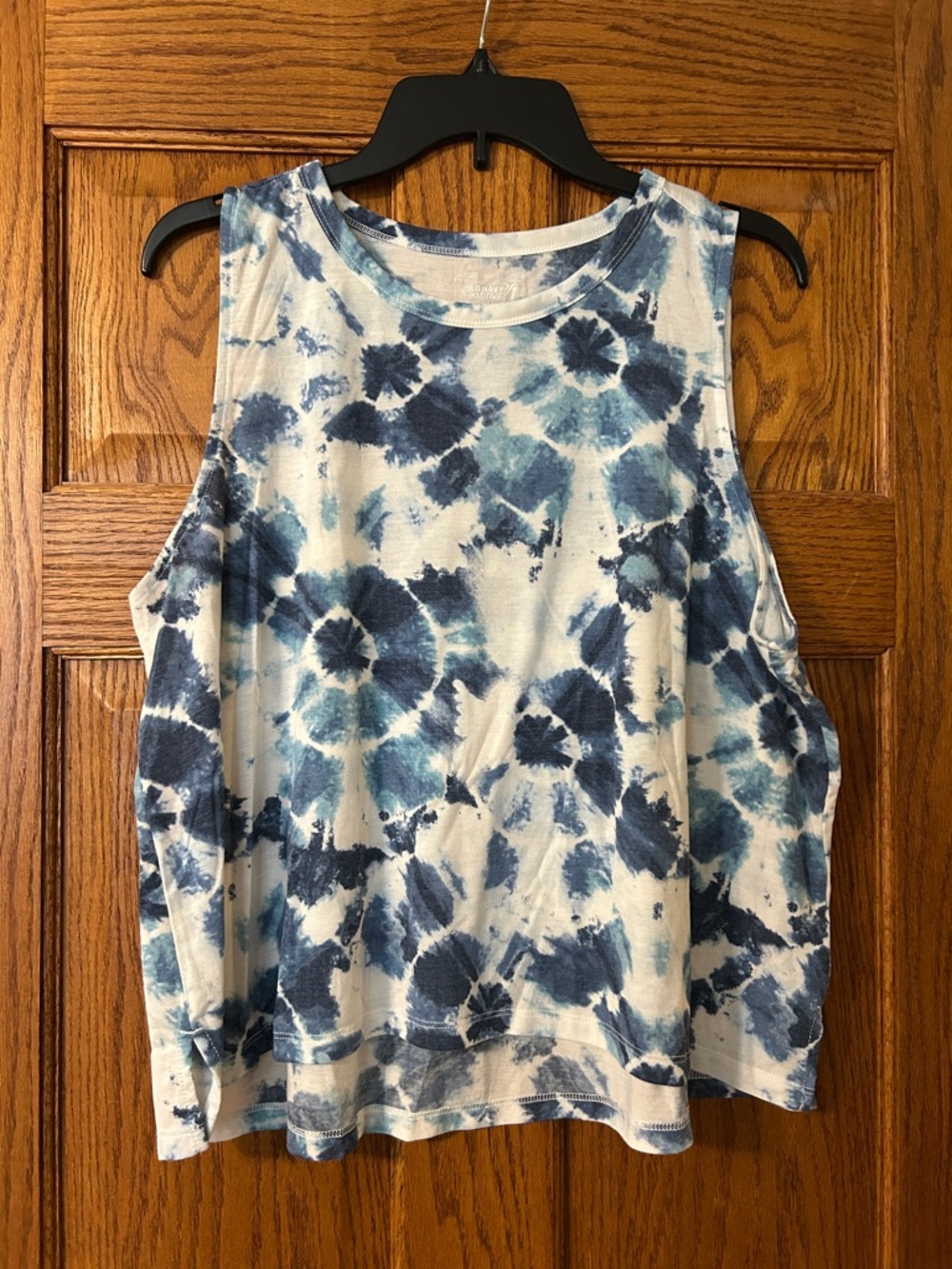 Old Navy Blue & White Tie-Dye Muscle Tank